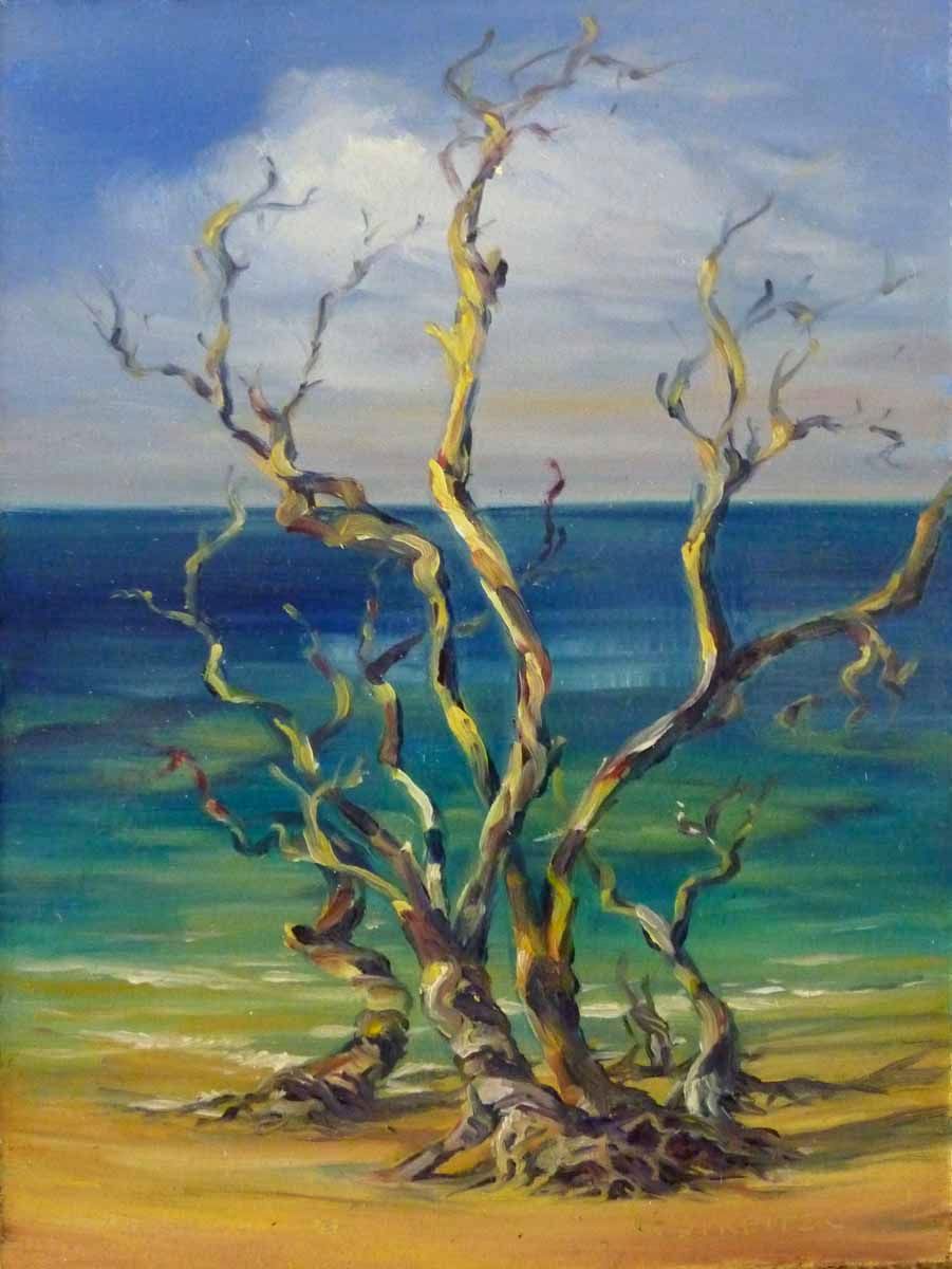 6"x8" original oil on panel Ukumehame