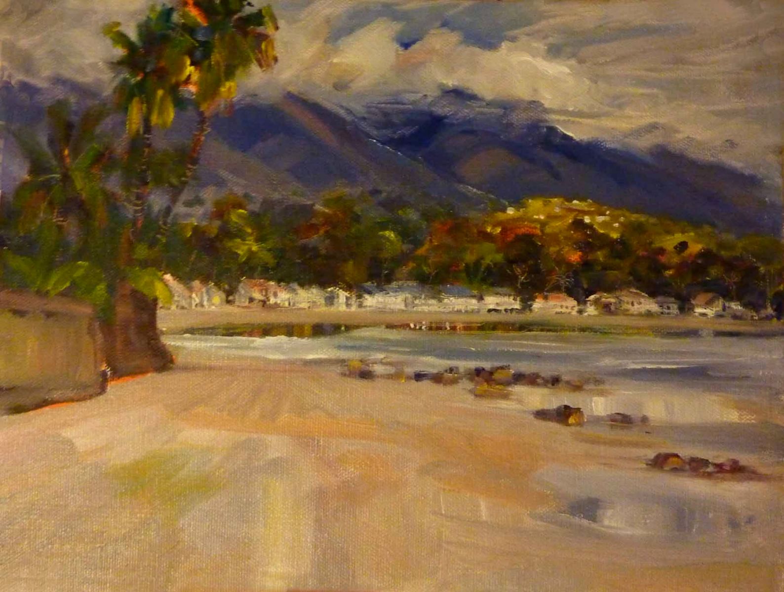 original oil on canvas Miramar Beach