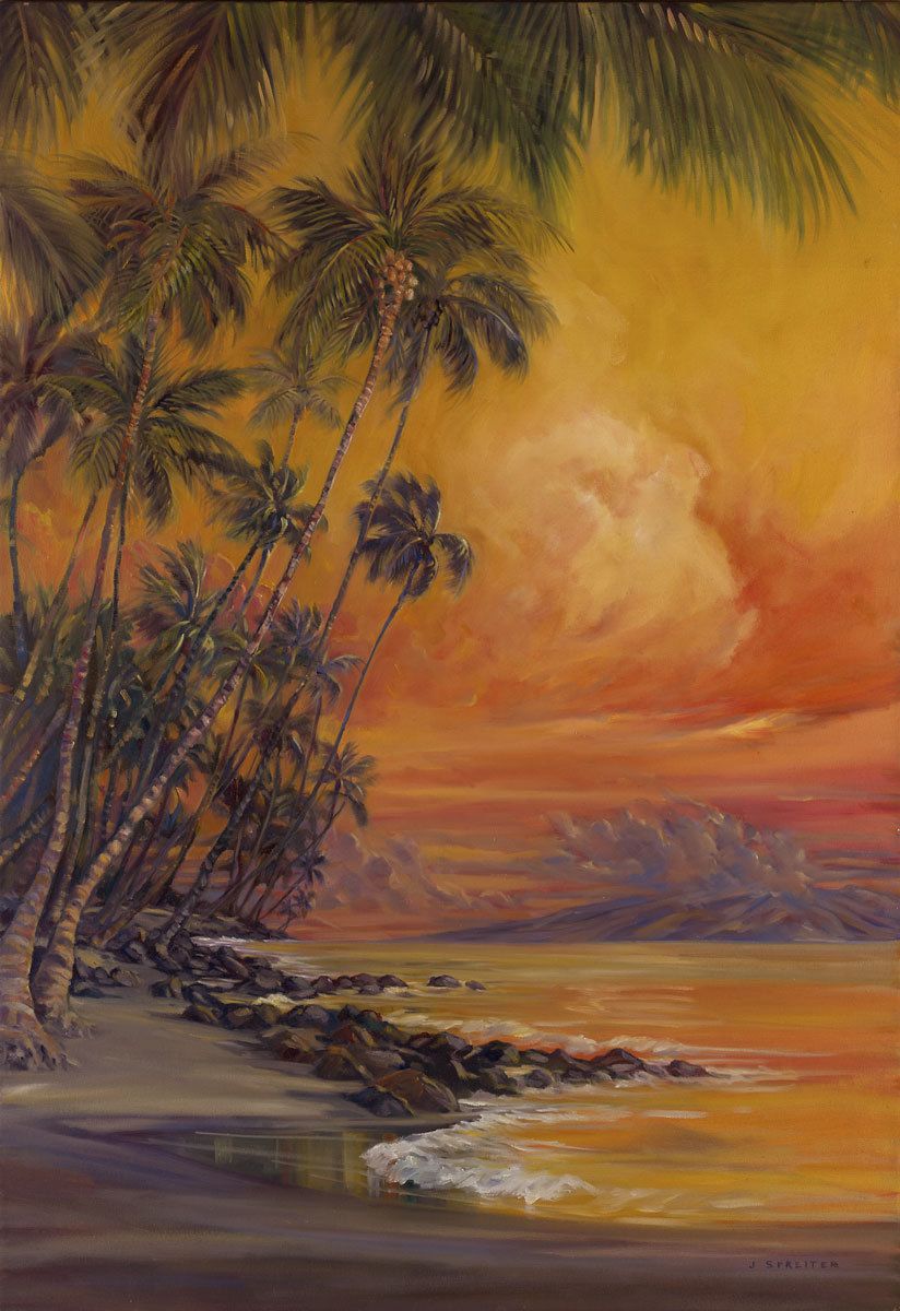 32"x48" original oil on canvas Hoapili Trail