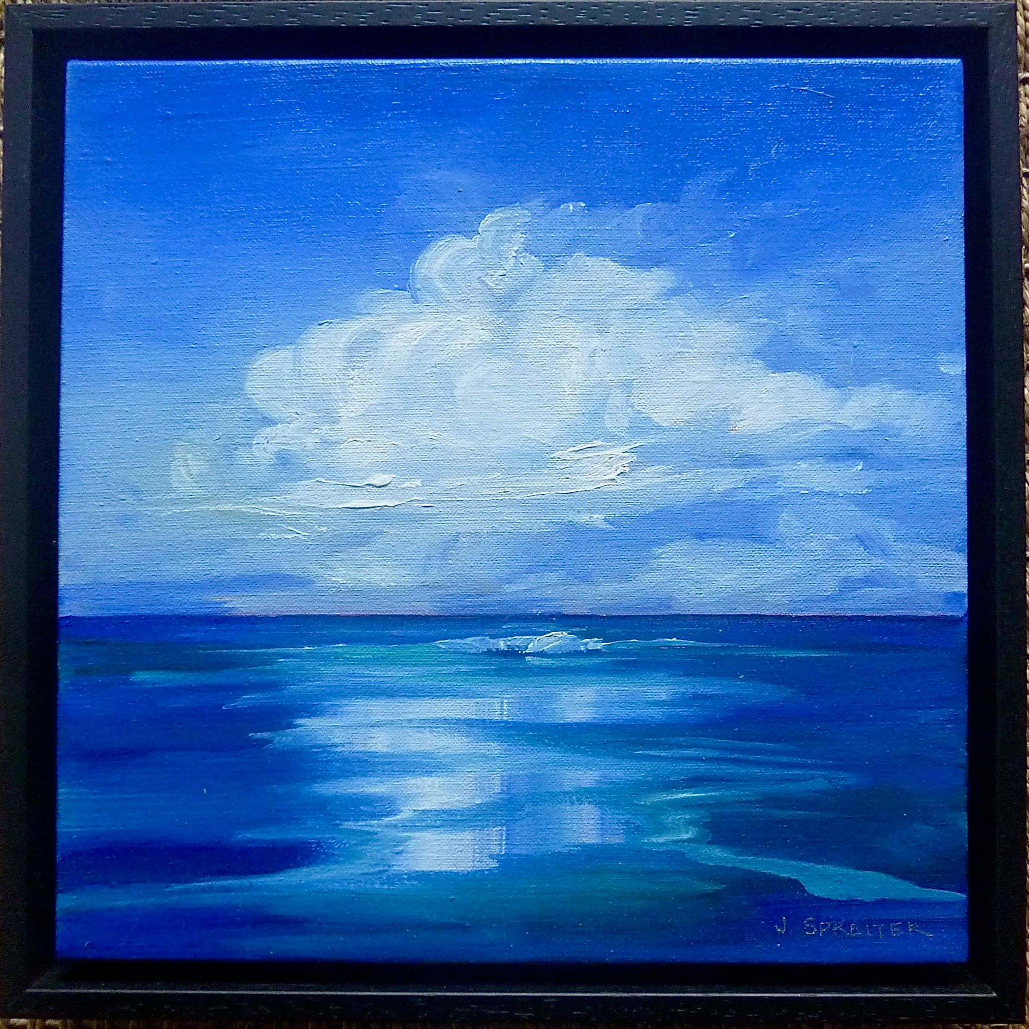 Original oil on linen 12"x12" Blue Heaven
