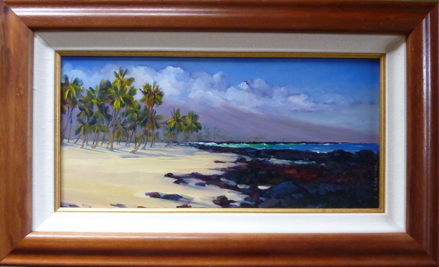 6"x12" original oil on panel City of Refuge, Kona
