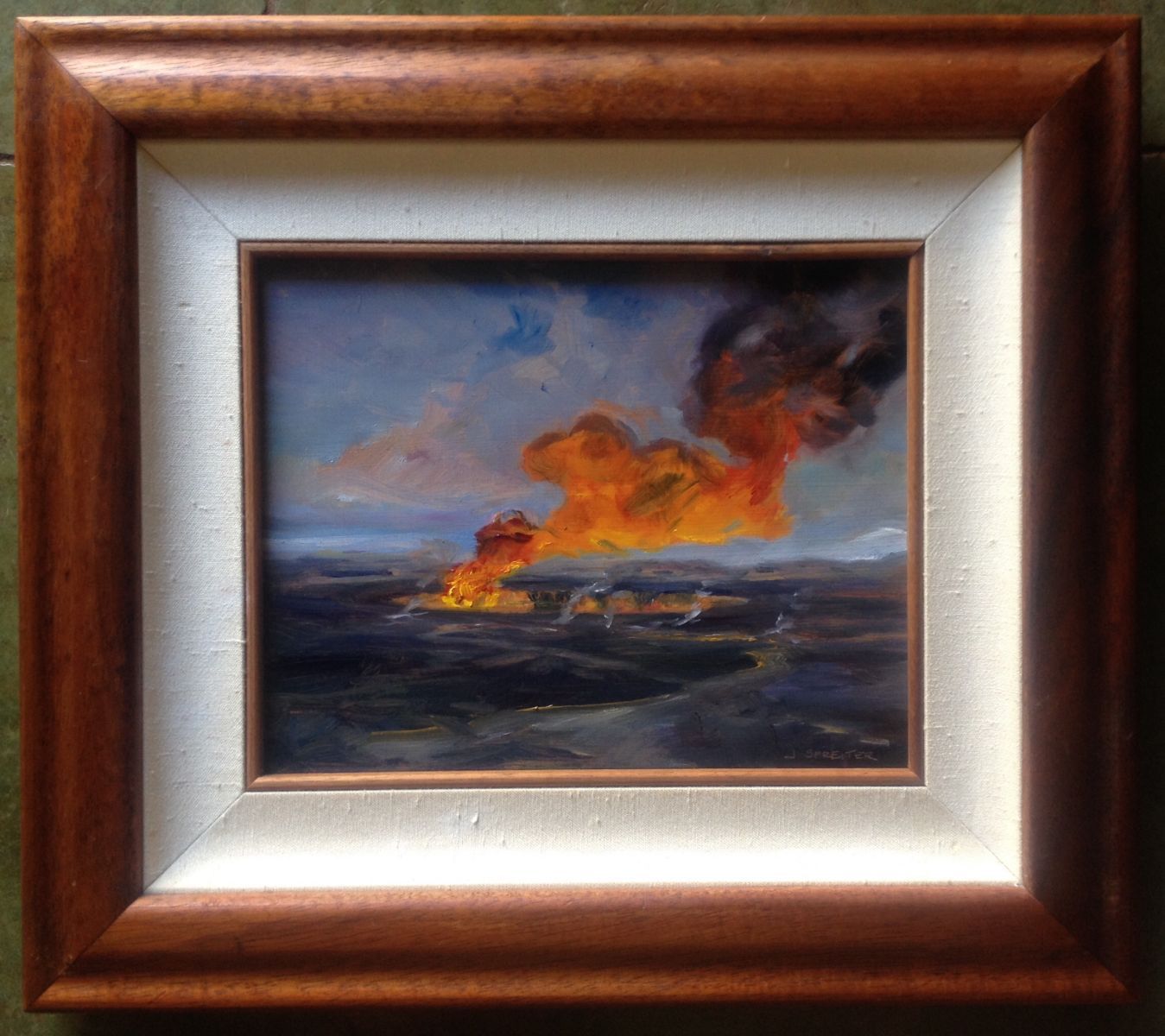 8"x10" original oil on panel Halema'uma'u