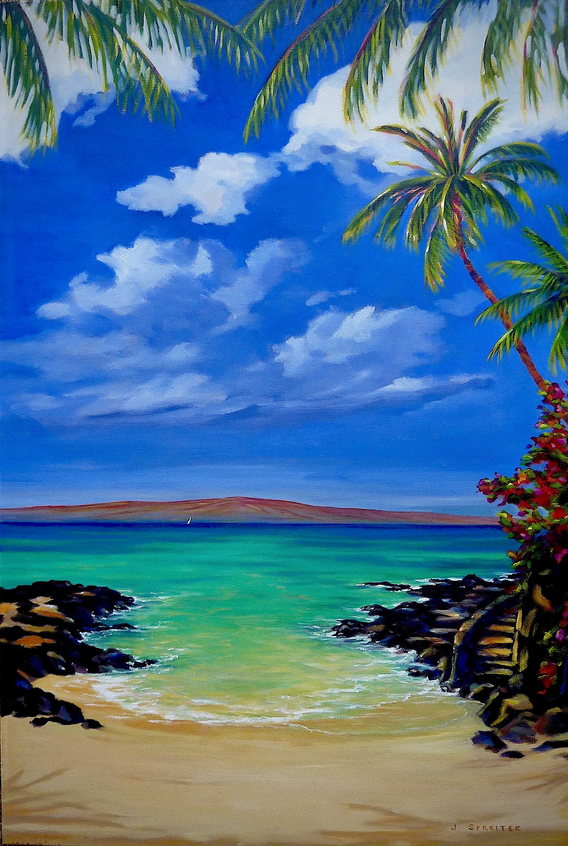 Original oil on canvas 24"x36" Secret Cove