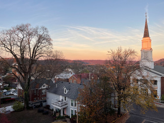 Looking East from Athens as the sun sets behind in the West..