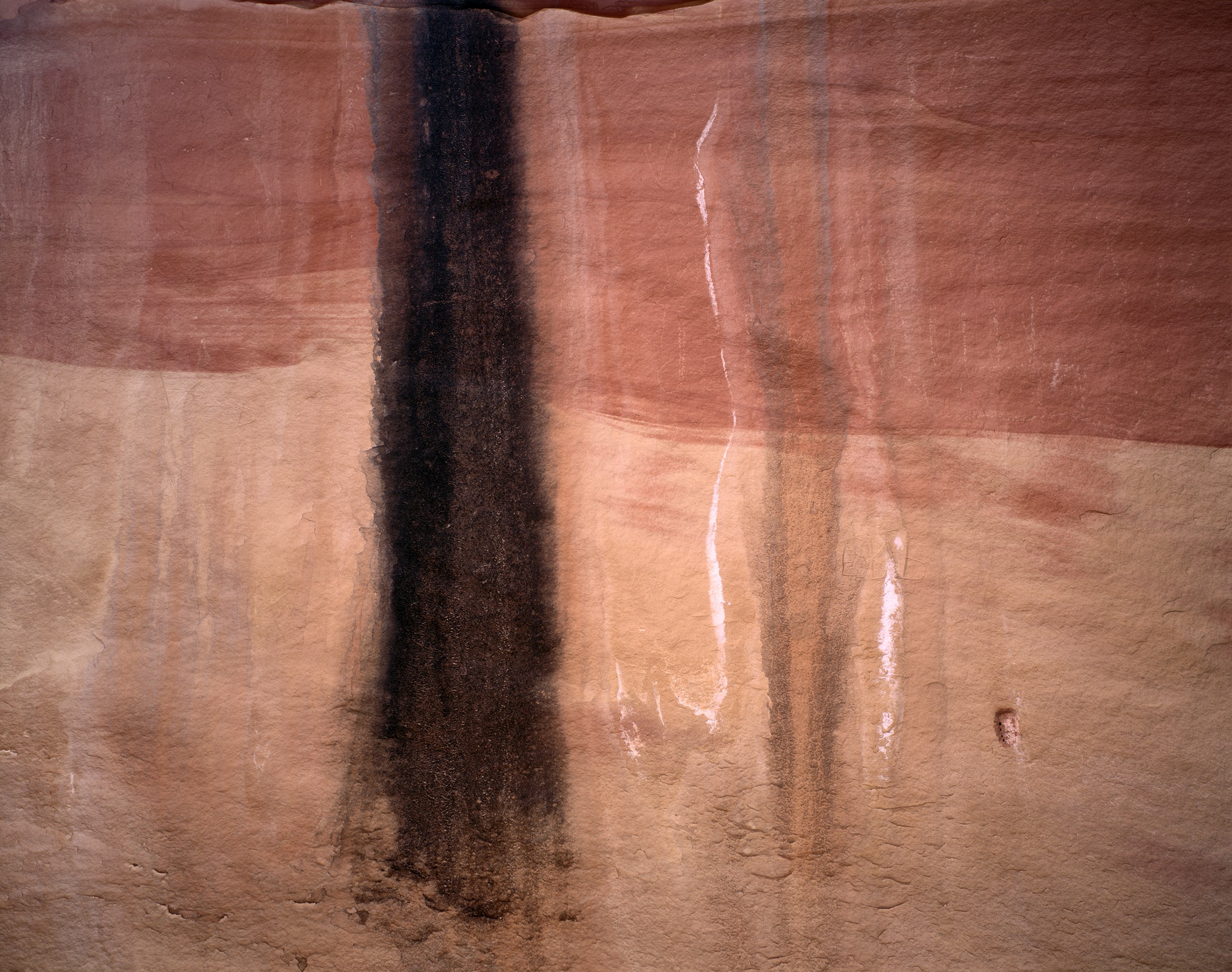 Rain Stains, Sandstone Cliff, Canyonlands, Utah