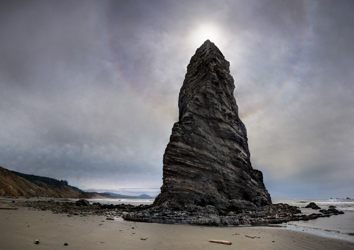 92. Sun Halo, Needle Rock, Cape Blanco, Oregon.jpg