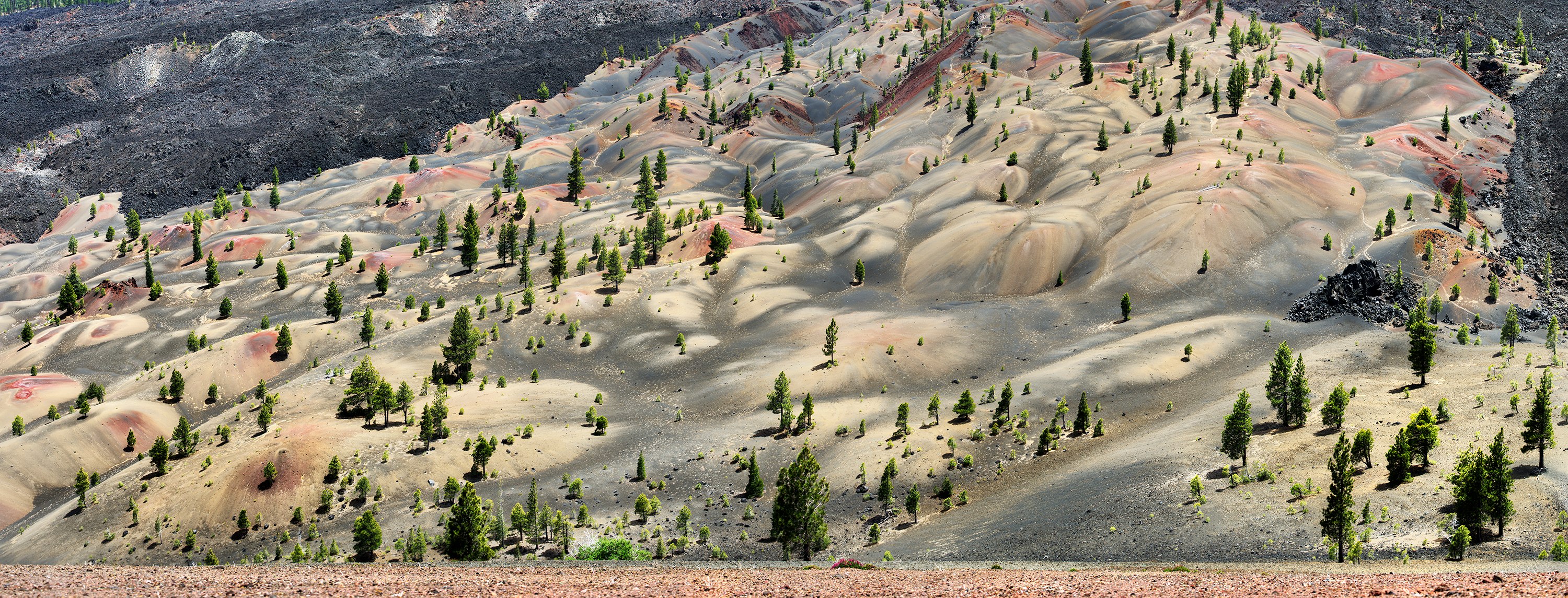 Painted Dunes, below Cinder Cone, Lassen Volcanic National Park, California