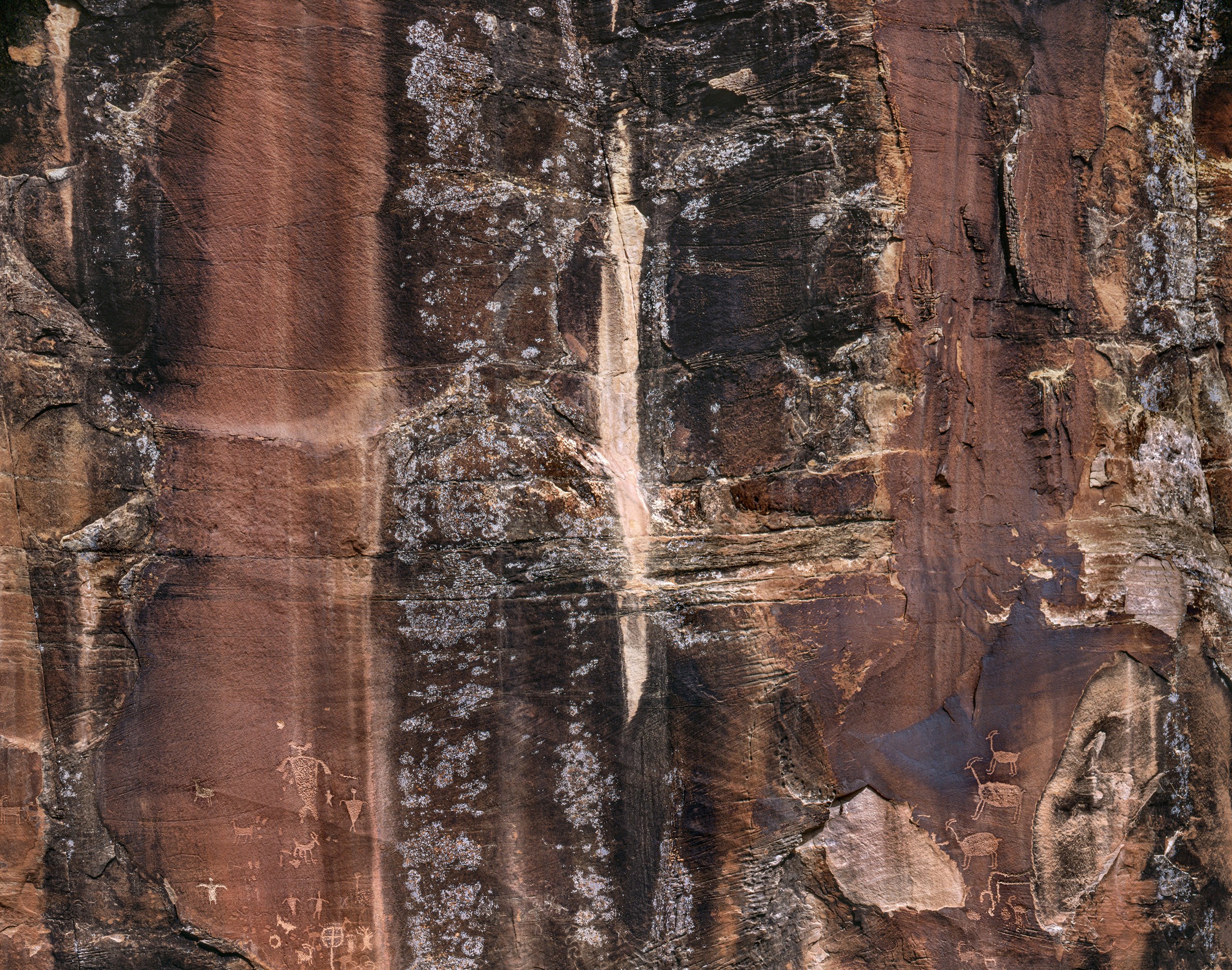 Desert Varnish, Petroglyphs, Colorado Plateau, Utah 