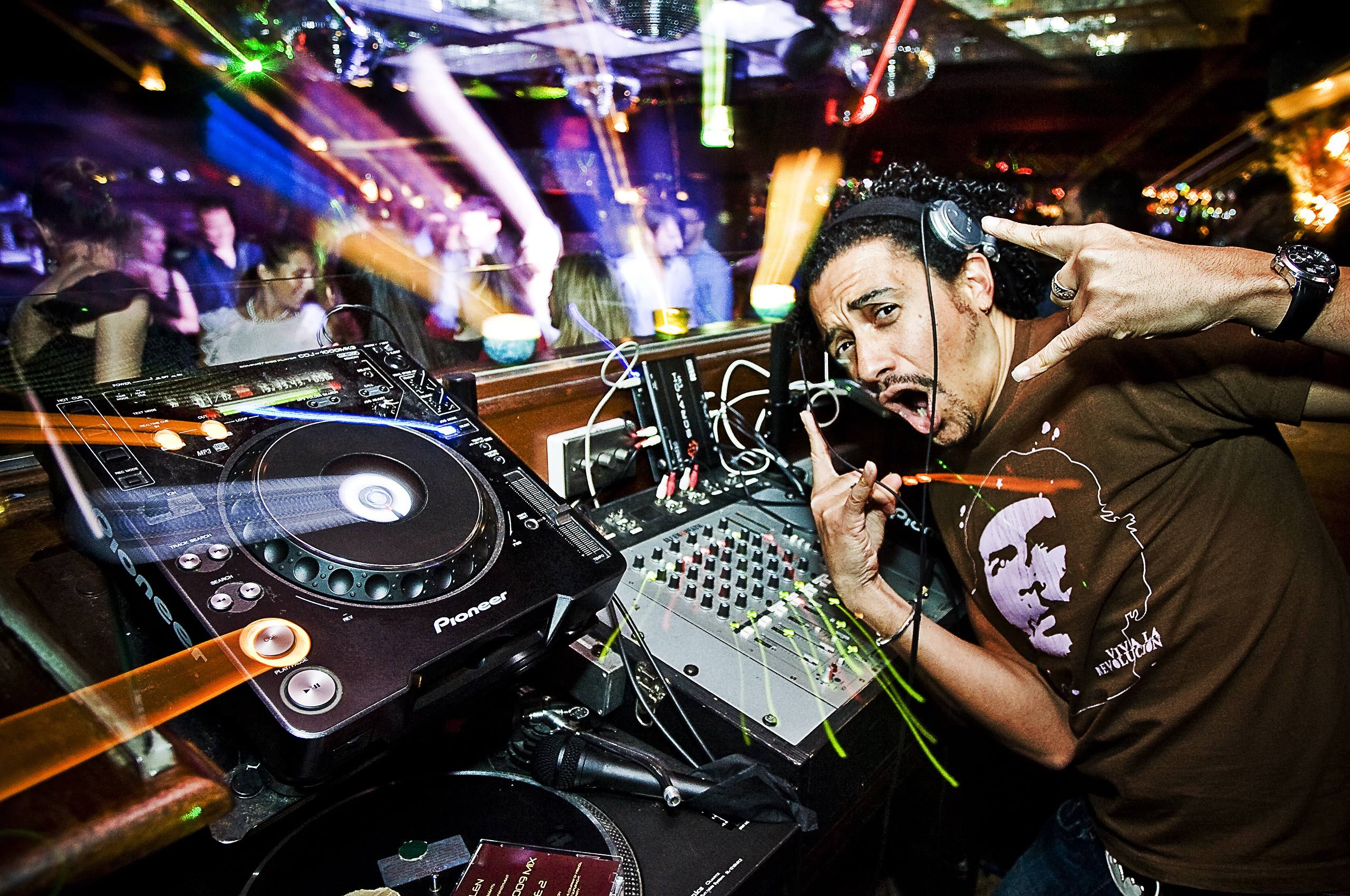 Fidel Castro at the Disco with Cool DJ