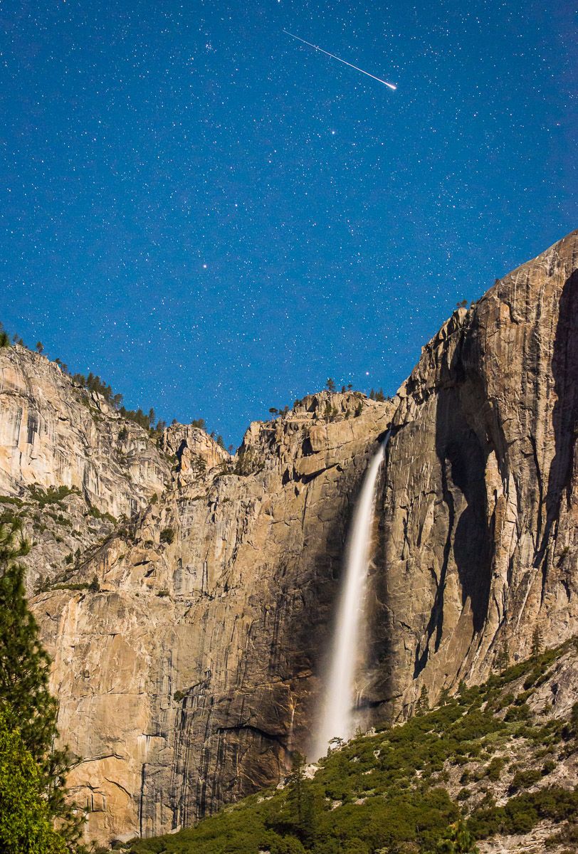 Shooting Star over Yosemite Falls