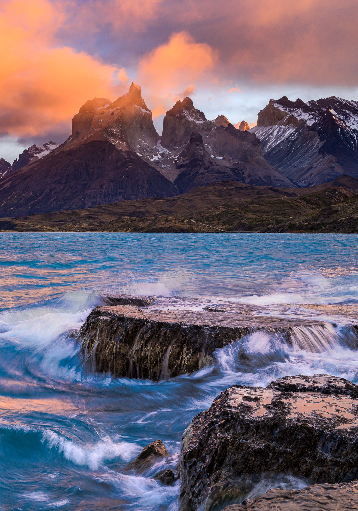 Stormy sunrise in Torres Del Paine