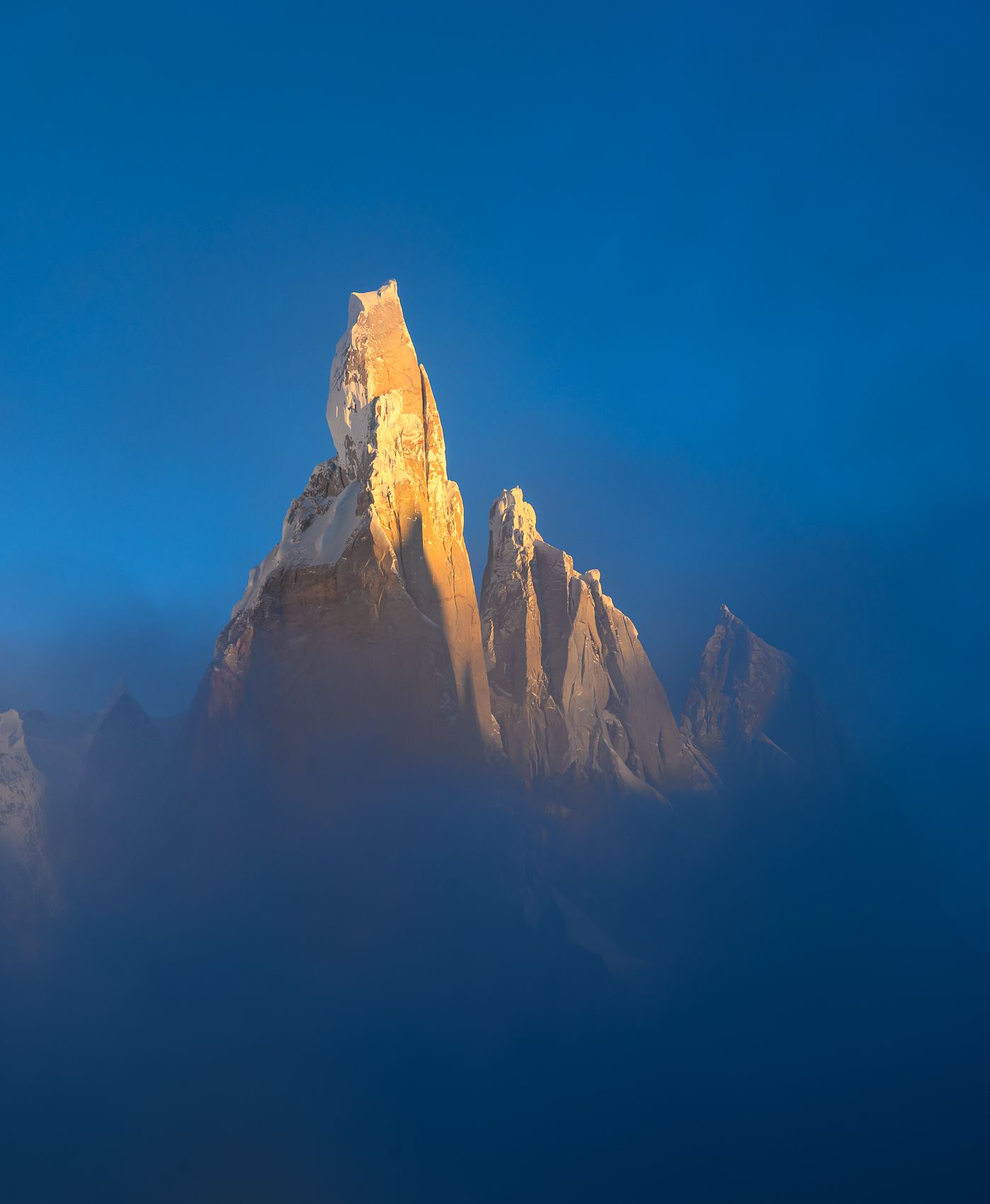 Stormy sunrise over Cerro Torre