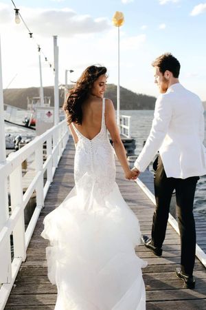 Sydney bridal makeup & hair, palm beach wedding, loose down style & natural makeup  