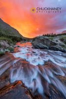 Brlliant sunrise sky over Swiftcurrent Falls in Glacier National Park, Montana, USA Swiftcurrent_falls_007_copy.jpg