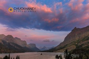 Sunrise clouds light up over Wild Goose Island and St Mary Lake in Glacier National Park, Montana, USA Wild_goose_copy.jpg