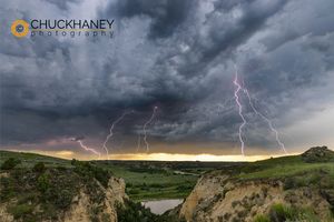 Lightning above the Little Missouri River at Wind Canyon in Theodore Roosevelt National Park, North Dakota, USA TR-Lightning_002-567.jpg