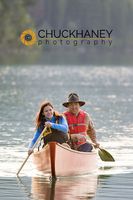 Couple Canoeing on Dickey Lake in Montana