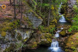 Cascading waterfalls along Falls Creek near Nelson, British Columbia, Canada Falls Creek