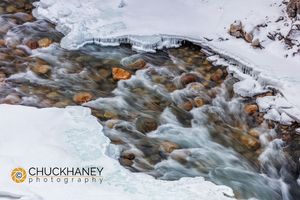 The Cline River Canyon in winter near Nordegg, Alberta, Canada Cline River