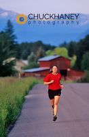 Road running on the outskirts of Whitefish Montana model released Whitefish Road Run