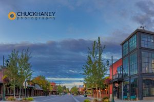 Looking down Central Avenue on a quiet morning in Whitefish, Montana, USA Whitefish Central