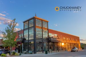 The Great Northern Brewing building in evening light in Whitefish, Montana, USA Whitefish