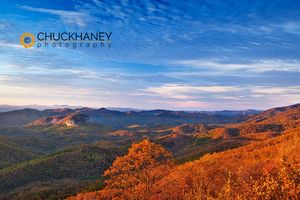 Looking Glass Rock at sunrise in the Pisgah National Forest of North Carolina Looking Glass Rock