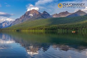 Fishing from a red canoe on the calm waters of Bowman Lake in Glacier National Park, Montana, USA Bowman-Lk-Summer_008-copy.jpg