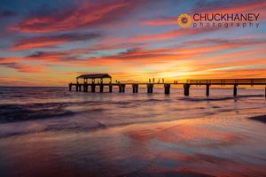 Vivid sunrise clouds silhouette Waimea Pier with Niihua Island in distance in Kauai, Hawaii, USA Waimea-Pier_006-488.jpg