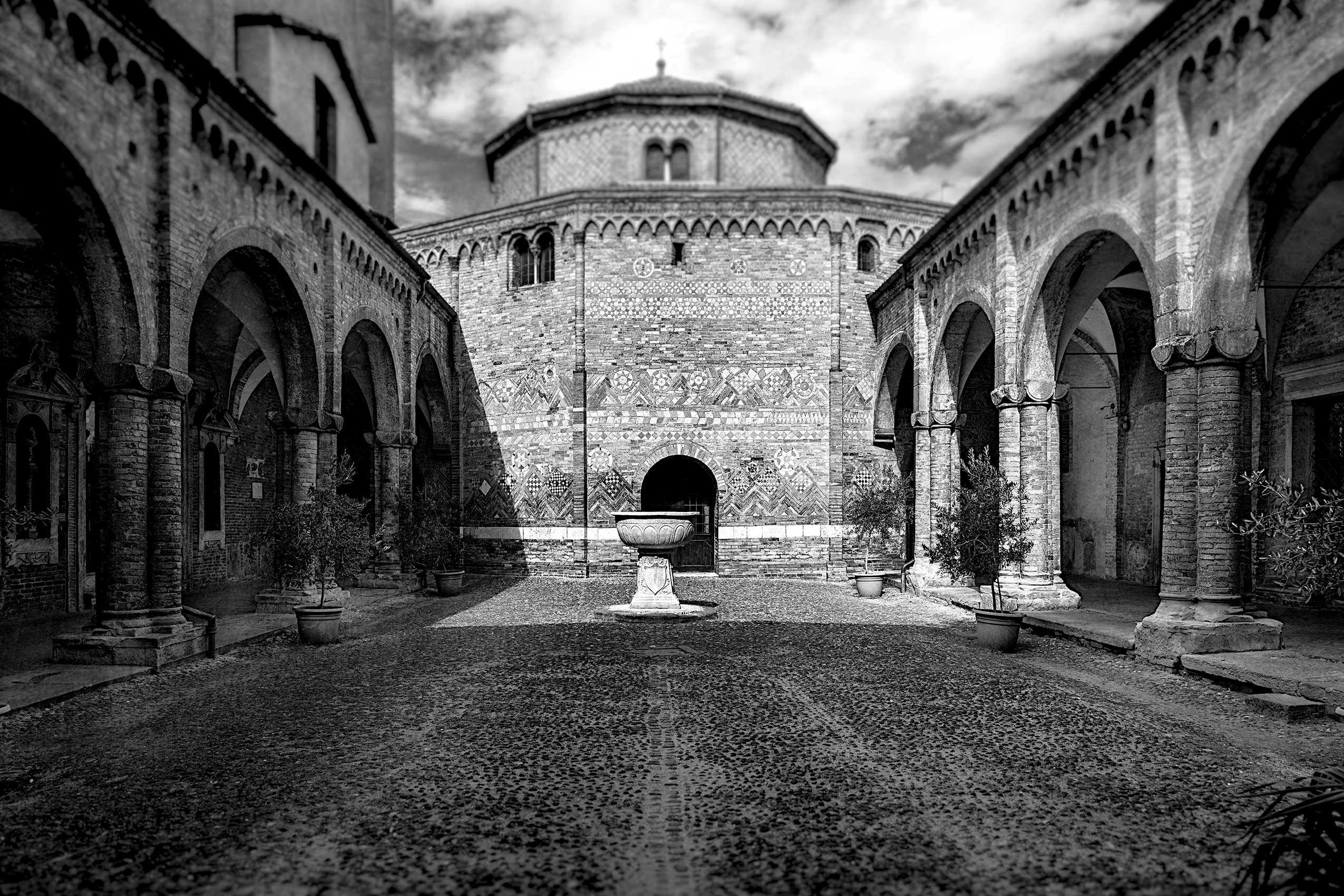 The view west toward the Church of the Holy Sepulcher in Pilate's Courtyard. Pilate's Courtyard