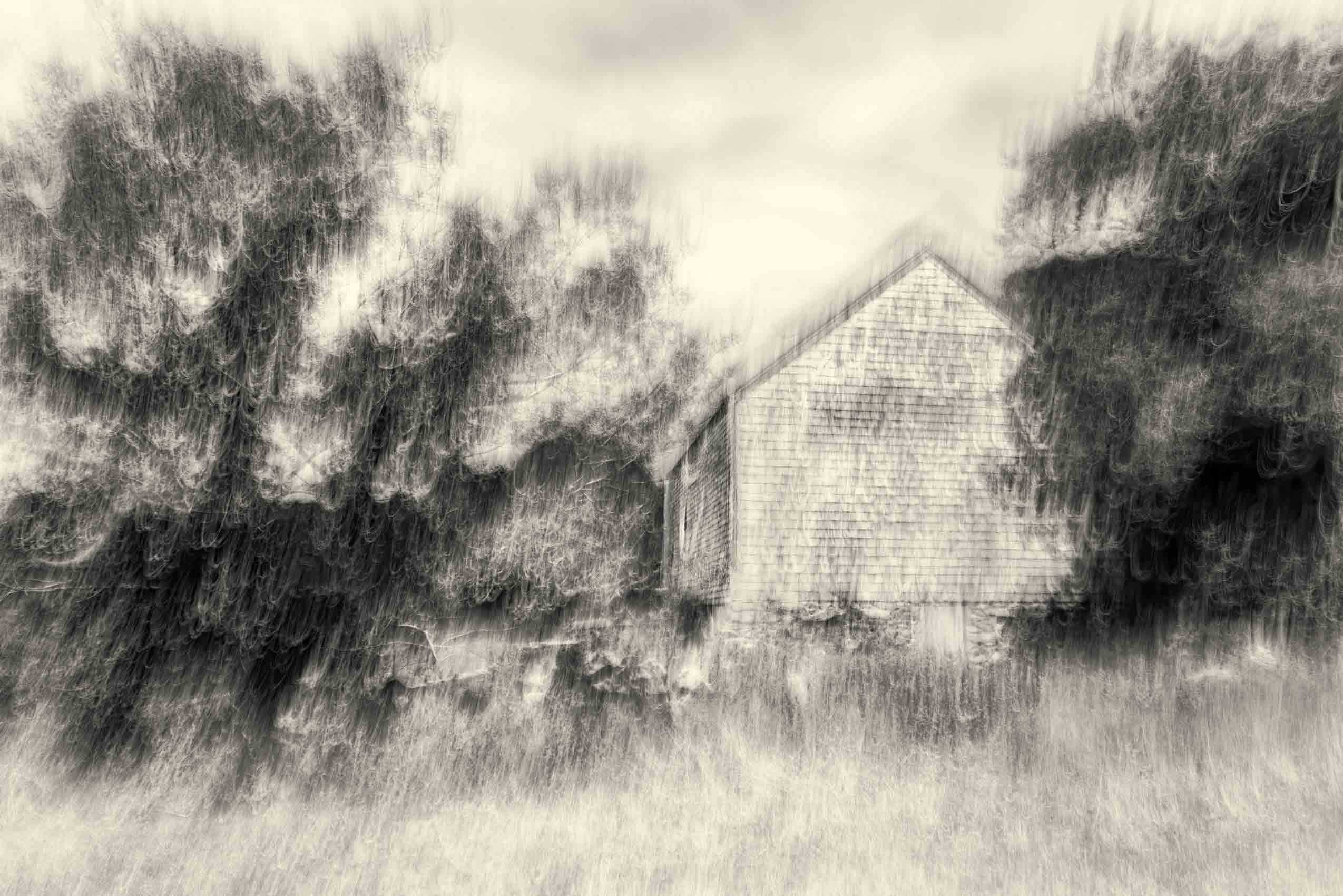 A favorite barn to photograph succumbed to my Covid state of mind as was transformed. State Of Flux, Hoft Farm, Martha's Vineyard