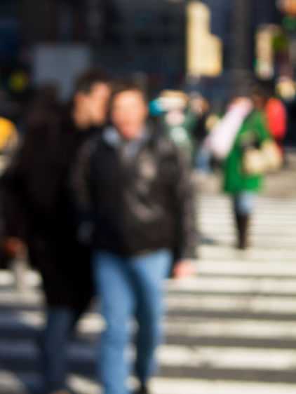 Early to work in a blur of motion...2008 Crosswalk Anonymous 3, New York City