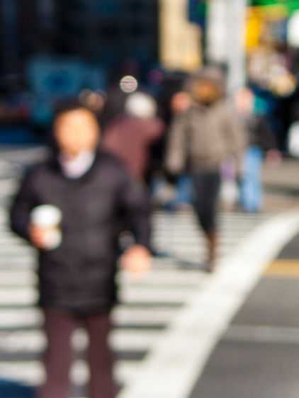 Early to work in a blur of motion...2008 Crosswalk Anonymous 1, New York City