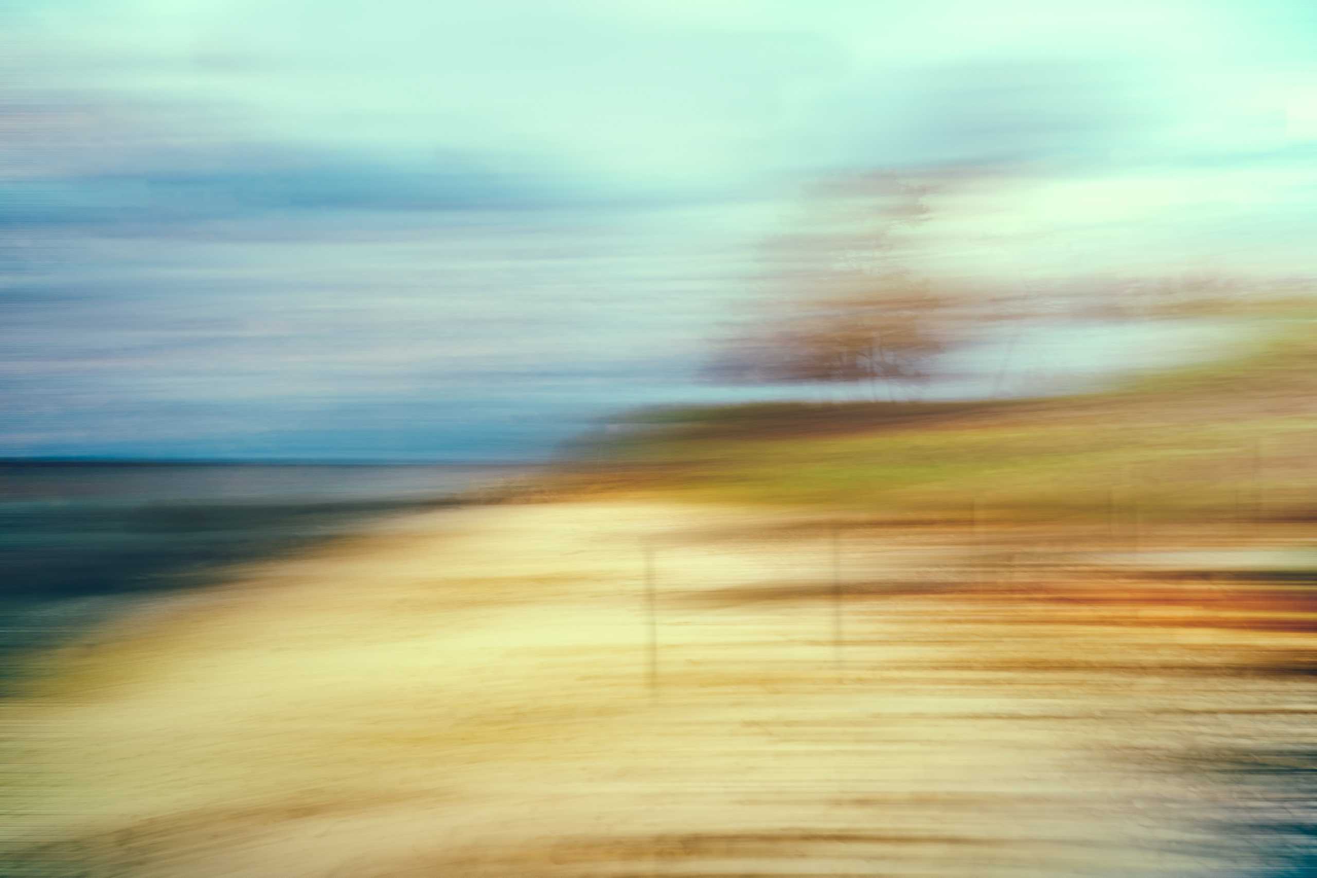 In my Covid consciousness frame of mind, things just didn't seem to stay fixed! Familiar routines were now suspended. Social reality was somehow precarious, so why not the visual world? One of my favorite place on Martha's Vineyard was now subject to my exploration of this notion. State Of Flux, Norton Point, Martha's Vineyard