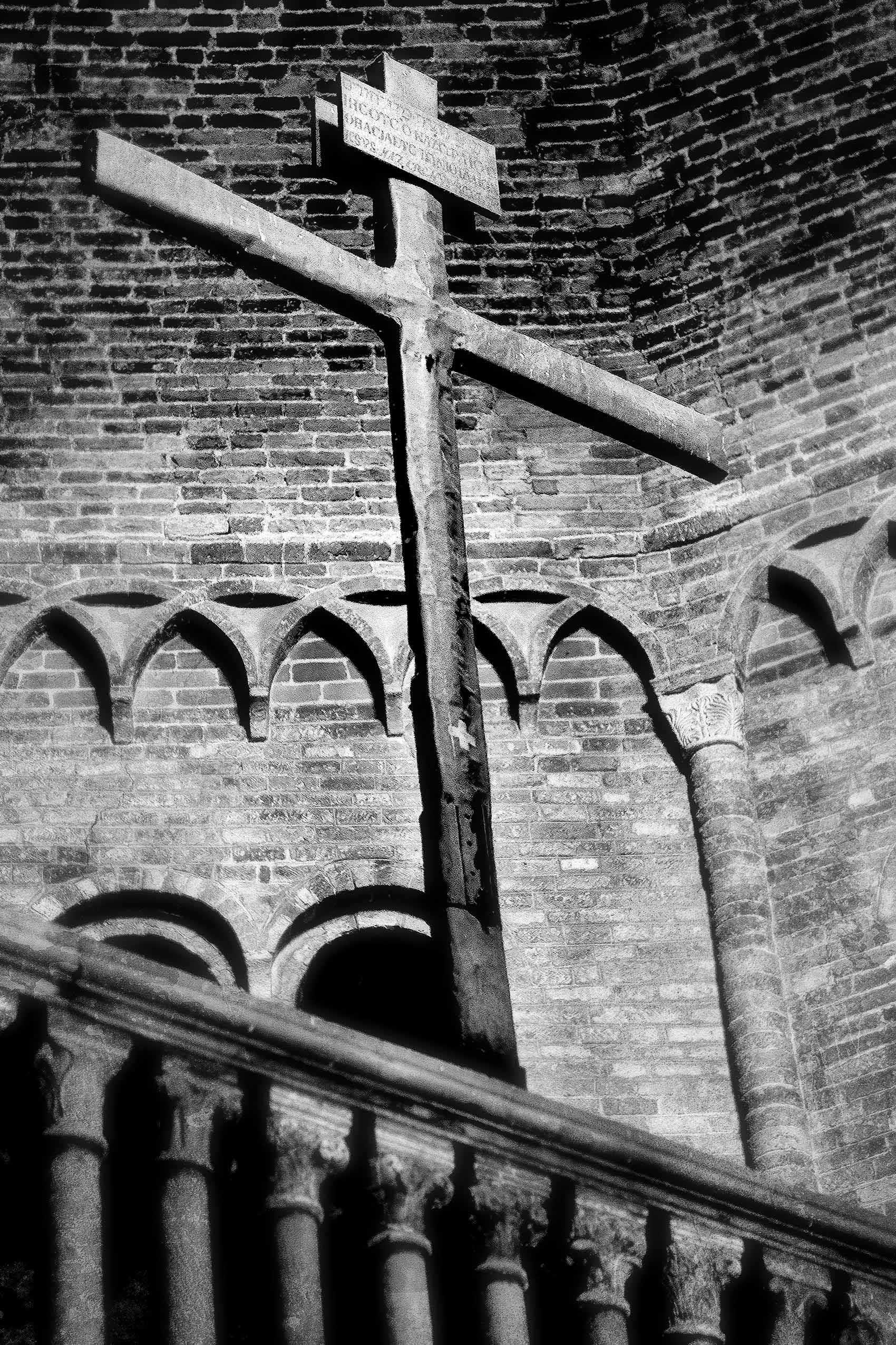 The high altar cross in the 11th century Church of the Holy Sepulcher Holy Sepulcher Cross