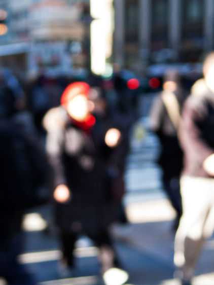Early to work in a blur of motion...2008 Crosswalk Anonymous 4, New York City