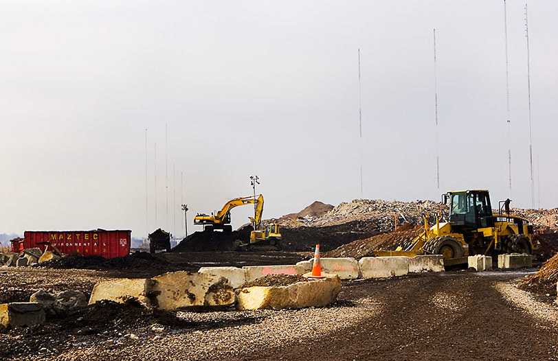 Reclaimed garbage landfill being developed into a golf course, Lyndhurst NJ. Golf Course Development, 2005