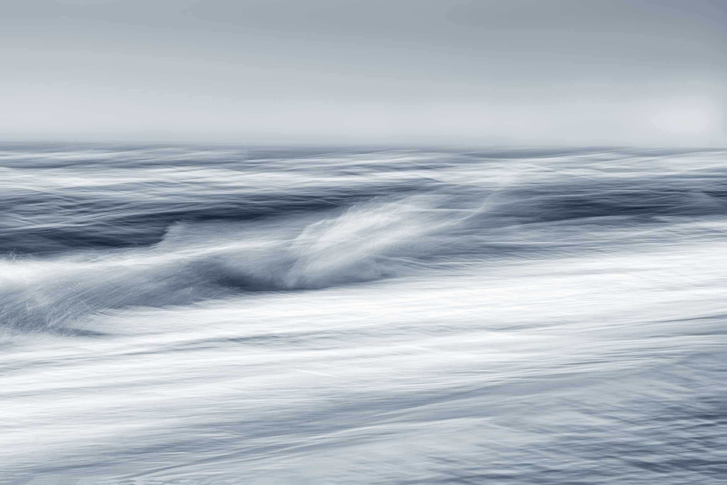 Intentional Camera Movement amplifies November's wind-driven surf at this south shore beach. Spray, Quansoo Beach, Chilmark, MA