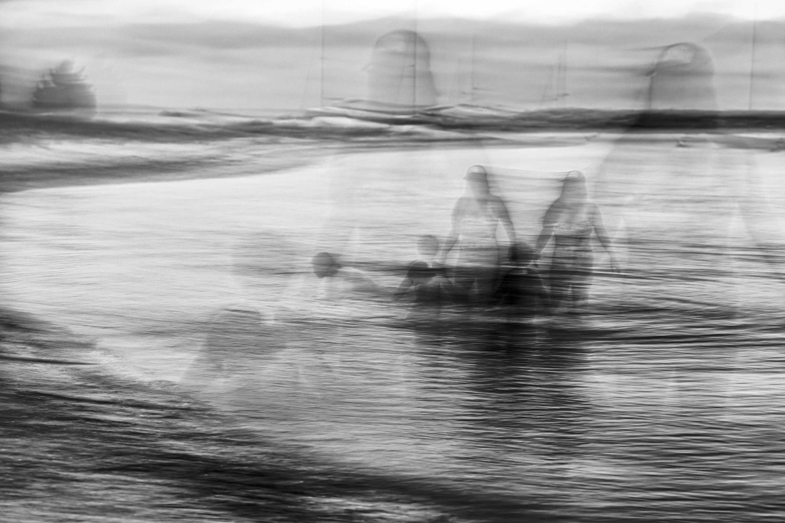 What a strange life for parents! Nothing normal about going to the beach this year. Negotiating social distancing and beach capacity restrictions was challenging, but more significant were their consequences for children's natural desire for social interaction. State Of Flux, Family Play 2, Martha's Vineyard