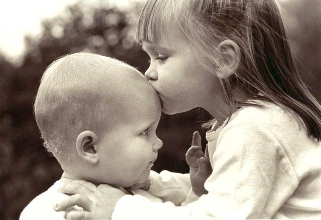 baby kiss, 1 & 2 years