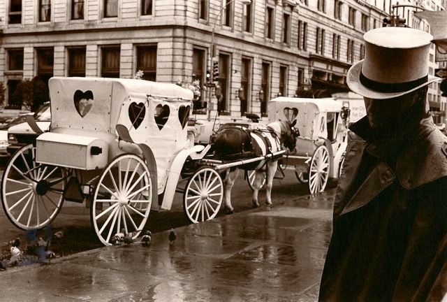 hansom cab, central park south, nyc,1998