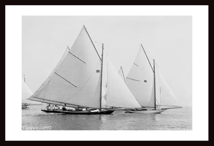 Vintage Sailboats - Restored Art Prints for Home & Office - Catspaw 1892