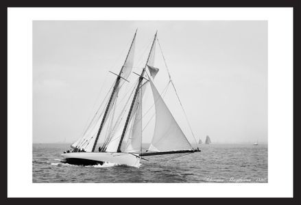 America's Cup Schooner Mayflower - 1890  - Historic sailing photography art print restoration