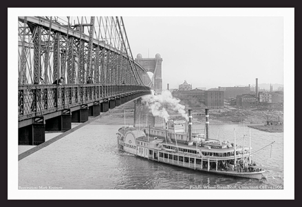 Paddle Wheel Steamboat, Cinncinati OH, 1906