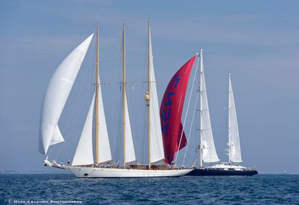 Schooner Adix and Superyacht Zenji at the Candy Store Cup