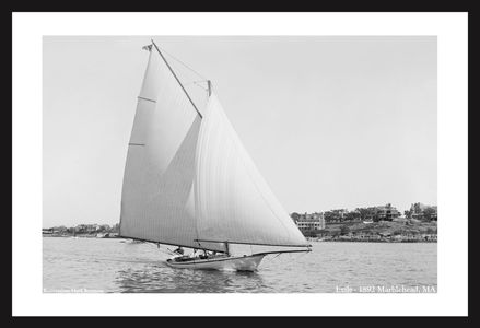 Exile in Marblehead, MA -1892  - Vintae sailing photography art print restoration