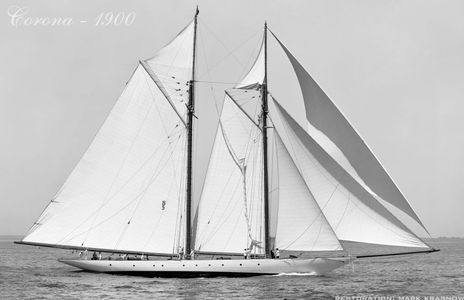 Vintage Sailing Art Prints for Home and Office - Corona - 1900