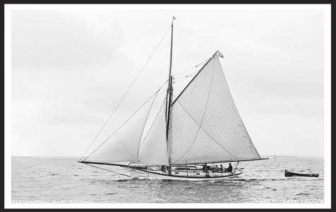 Vashti Late 1800s - Vintage Sailboat art print restoration for Interior Design