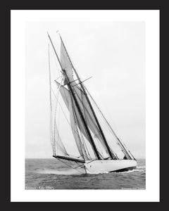 Emerald - late 1890's NYYC cruise -Vintage sailing photography art print restoration