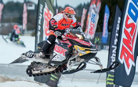 Snowmobile racing in New Hampshire